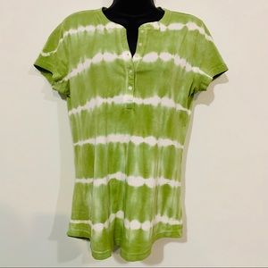 NWT - Women’s Chaps Lime Green Tye Dyed Shirt